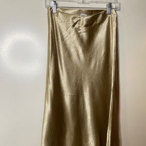 Silk midi skirt